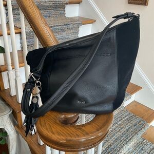 The Sak Sequoia Black Leather Shoulder Bag